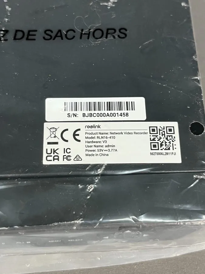 Жёсткий диск Reolink RLN16-410 PoE Network Video Recorder; Unit Only 8 Channel