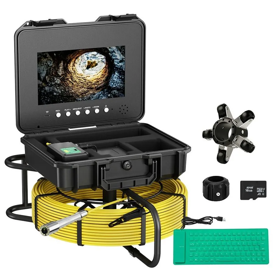 Камера для телеинспекции труб 9" Sewer Camera 100m/328ft Pipe Inspection Camera