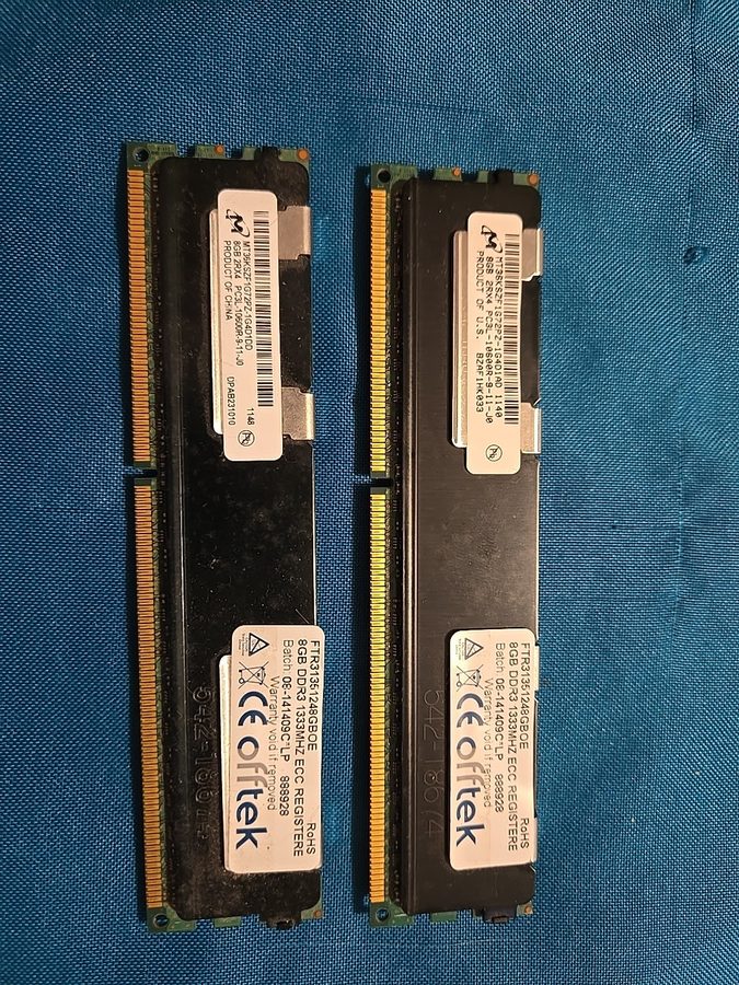 Модуль памяти Offtek 16GB, 8GBx2 DDR3-1333 2RX4 ECC(SERVER RAM) FTR31351248GBOE — фото лота 1
