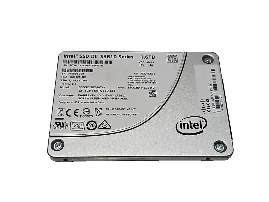 SSD-накопитель Intel DC S3610 Series 1.6TB SATA 6Gb/s 2.5in Internal SSD SSDSC2B