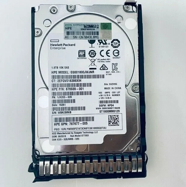 Жёсткий диск HPE 872738-001 872481-B21 1.8TB 12G SAS 10K ENT 2.5" SFF G8-Gen10 H