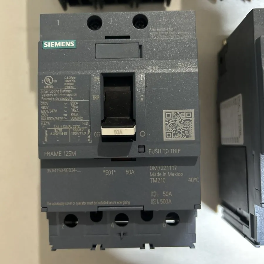 Автоматический выключатель Siemens 3va4150-5ed34-0aa0 50amp circuit breaker type — фото лота 1