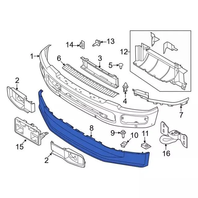 Genuine Ford Valance Panel PC3Z-17626-BA