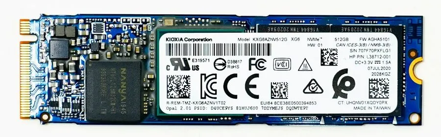 SSD-накопитель Kioxia XG6 512GB M.2 SSD PCIe NVMe M2 SSD DKXG60ZNV512G HP PN L38