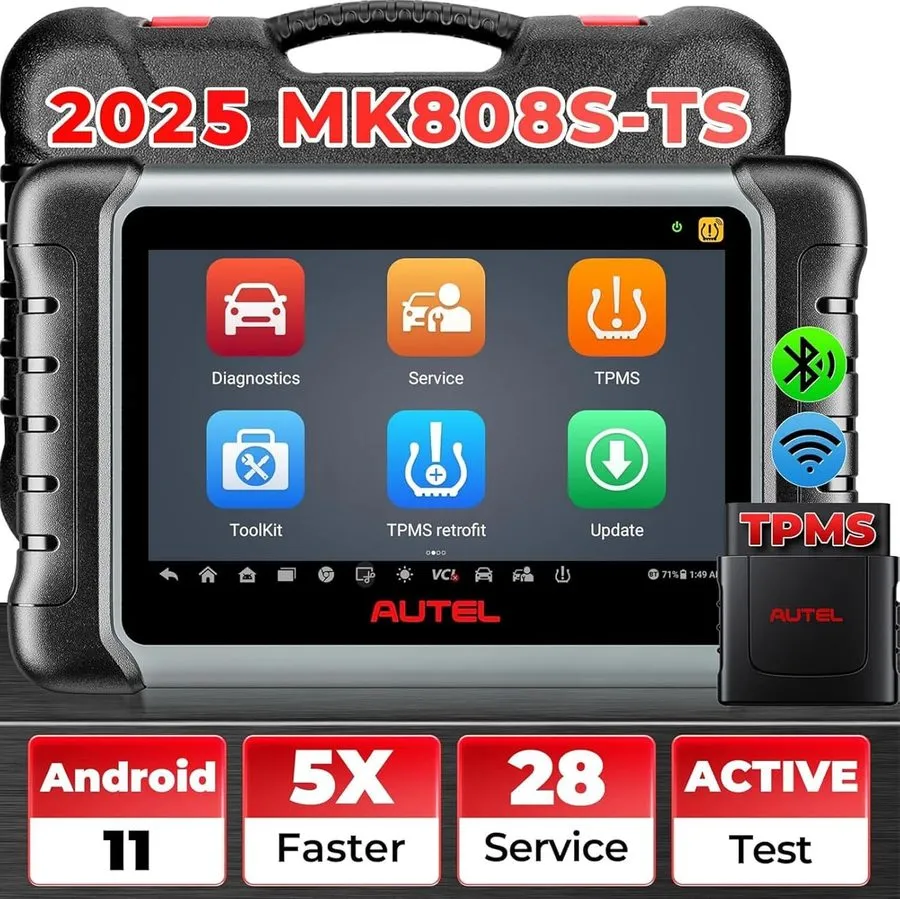 Диагностический сканер 2025 Autel MaxiCOM MK808S-TS MX808S-TS Full TPMS Diagnost — фото лота 1