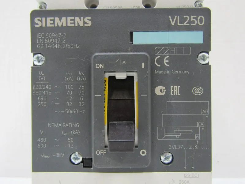 Автоматический выключатель Siemens Over-current Tripper Circuit Breaker 3VL9325- — фото лота 4