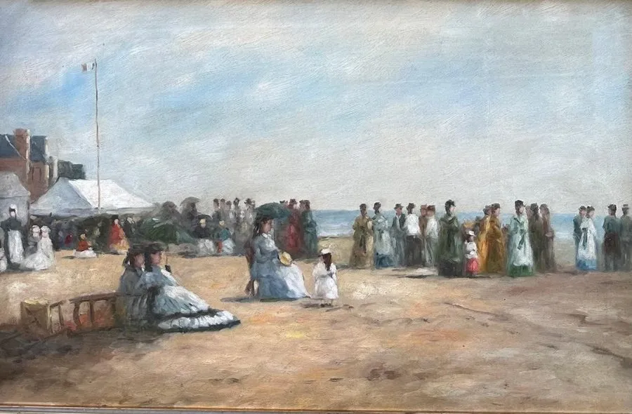 Плата After Eugene Boudin (1824-1898) : View Of A French Beach Oil In Board — фото лота 1