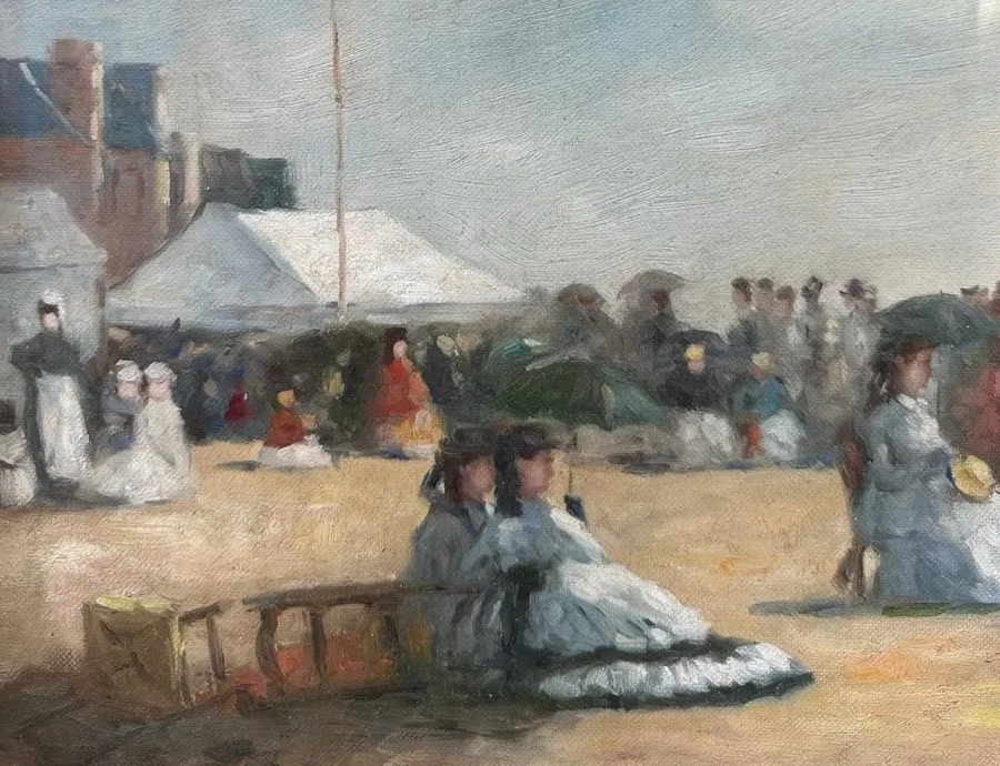 Плата After Eugene Boudin (1824-1898) : View Of A French Beach Oil In Board — фото лота 2