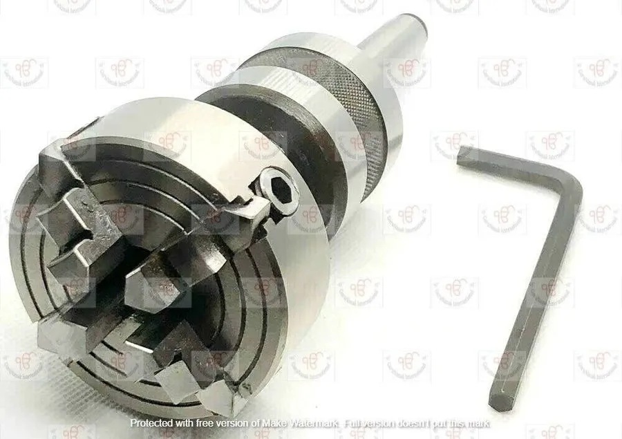 Режущий инструмент Revolving Center MT2 Shank+4 Jaws Independant Chuck 70mm Reve — фото лота 2
