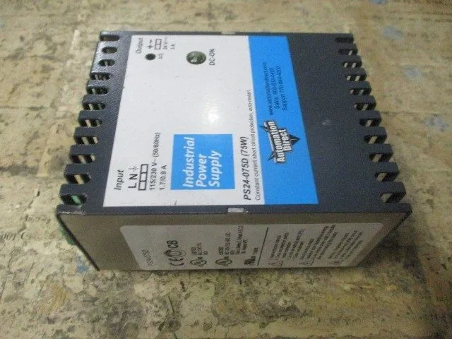 Блок питания Industrial DIN-Rail Power Supply 24 VDC 3 A AutomationDirect PS24-0