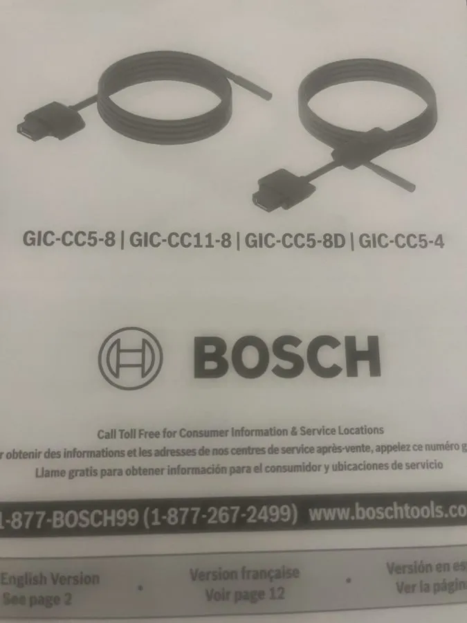 Камера Bosch Inspection Camera Cable GIC-CC5-8 5 Ft High-Res Slim Head IP67 — фото лота 1