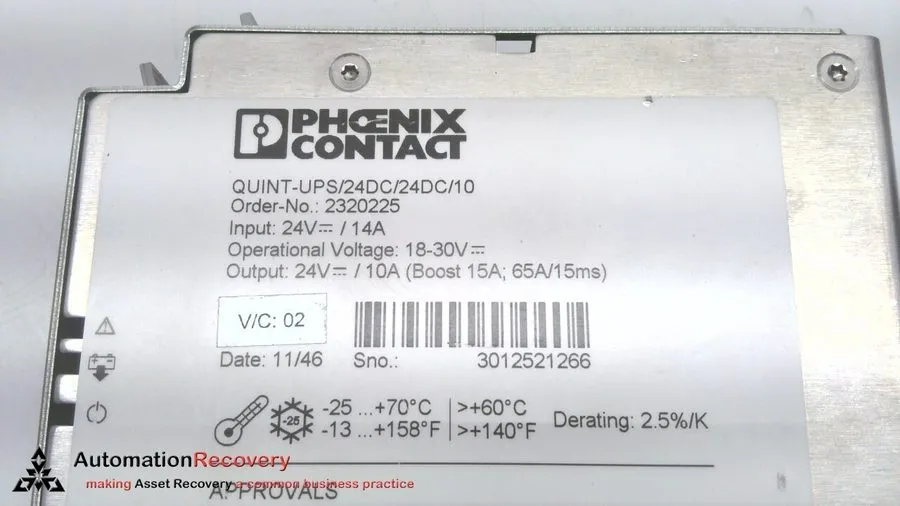 Блок питания Phoenix Contact 2320225 QUINT-UPS/24DC/24DC/10 Power Supply