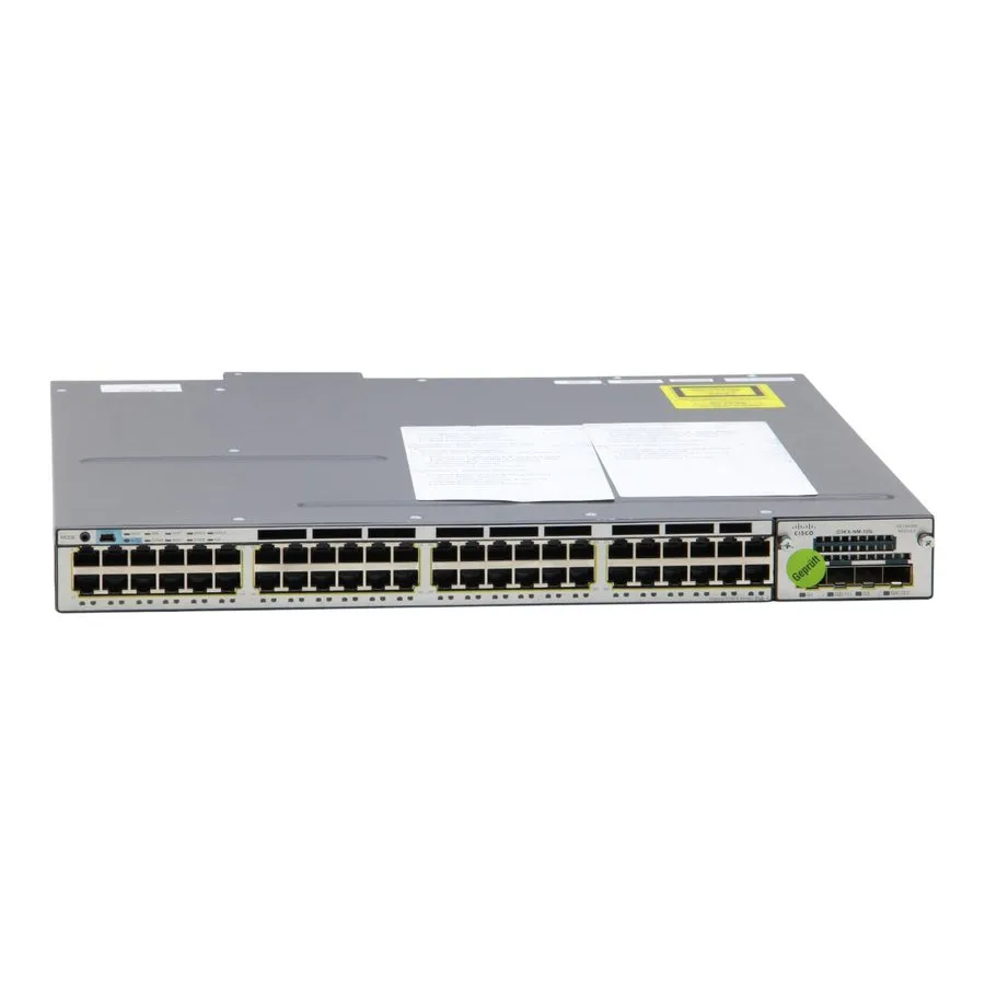 Коммутатор Cisco WS-C3750X-48P-S 48 Port PoE Gigabit Switch W/C3KX-NM-10G