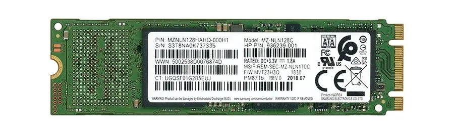 SSD-накопитель Samsung PM871b 128GB M.2 2280 SATA SSD MZ-NLN128C WIPED/ BUNDLE