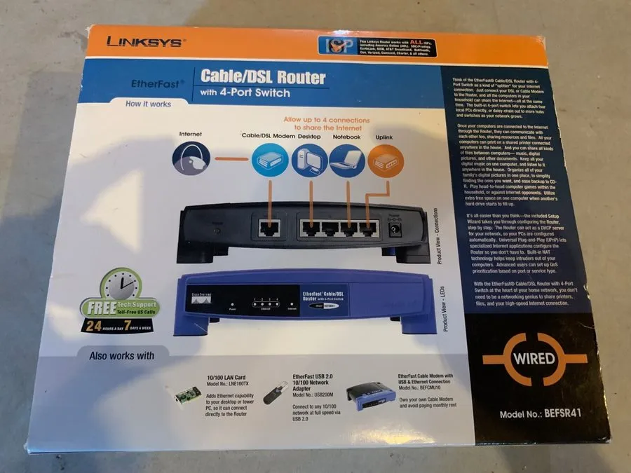Маршрутизатор Linksys BEFSR41 4-Port 10/100 Wired Router v4