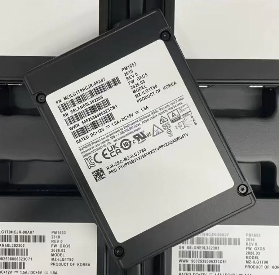 SSD-накопитель Samsung PM1653 1.92TB SSD 2.5" SAS 24Gbps MZ-1LG1T90 MZ1LG1T9HCJR