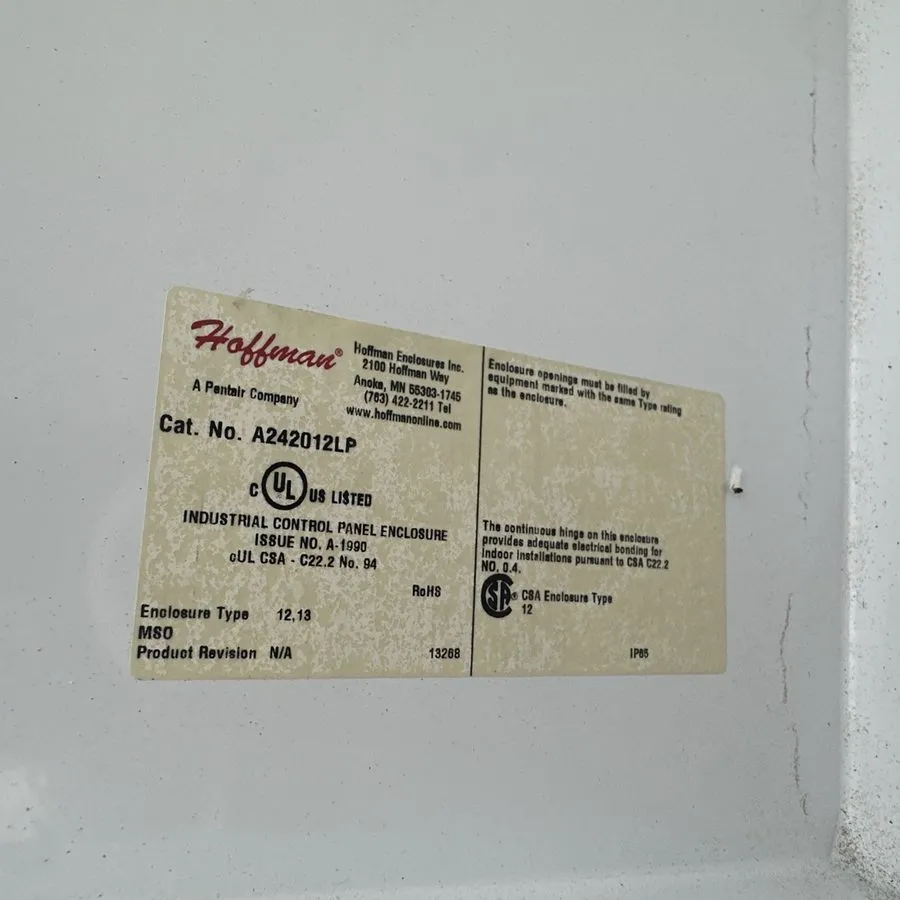 Монтажный шкаф Hoffman A242012LP Hinge Enclosure with Clamps LP Type 4, 24x20x12 — фото лота 2