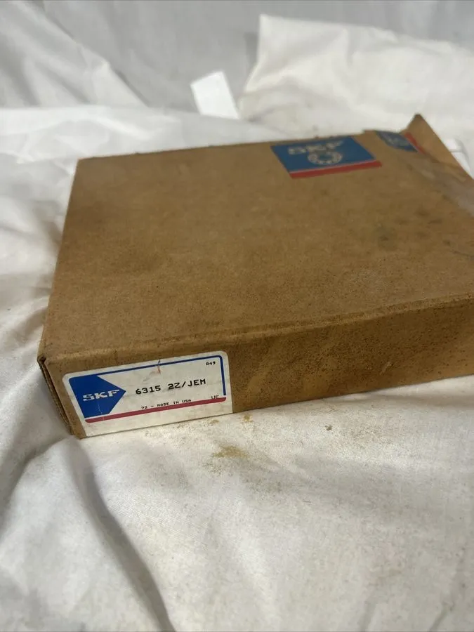 Подшипник SKF 6315-2Z JEM 75mm X 160mm X 37mm Metal Shielded Bearing Made in USA