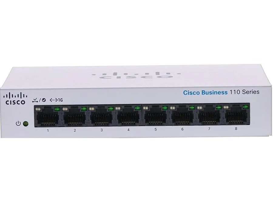 Коммутатор Cisco 110 CBS110-8T-D Ethernet Switch, 8 Ports 2 Layer Supported