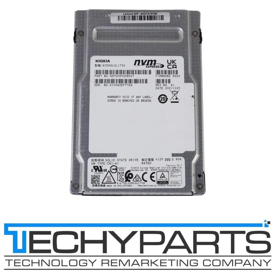 SSD-накопитель KIOXIA CD6 1.92TB 2.5'' NVMe PCIe Gen 4.0 x4 KCD6XLUL1T92 700K IO