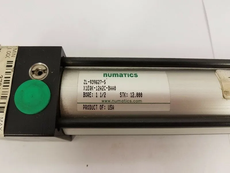 Пневмоцилиндр Numatics ZL-939627-5 X1EQK-12A2C-BAA0 Pneumatic Air Cylinder 12" S — фото лота 2