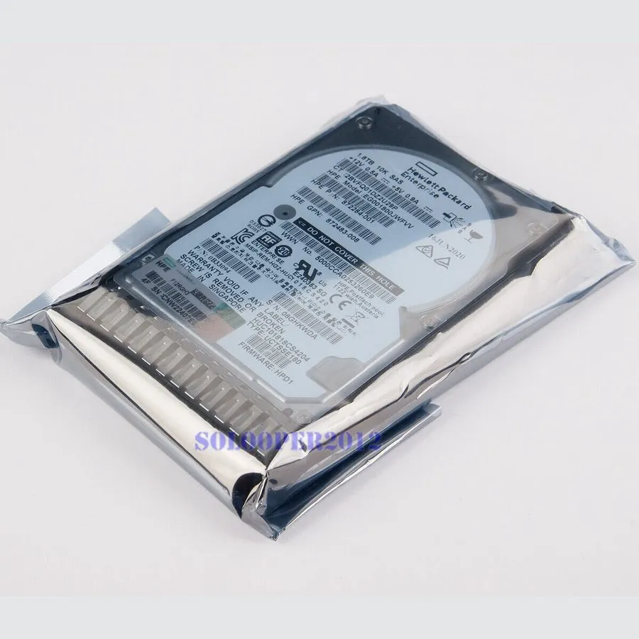 Жёсткий диск HPE 872481-B21 872738-001 1.8TB SAS 10K RPM 12Gb 2.5" SFF 512E HDD 