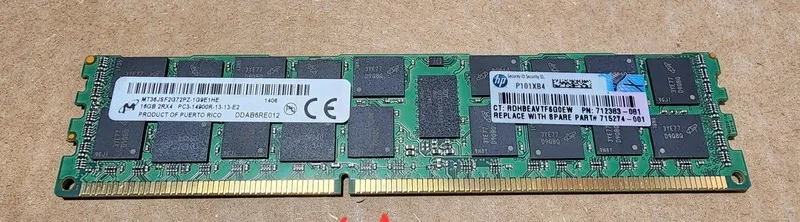 Модуль памяти Samsung HP 712383-081 16GB 2Rx4 PC3-14900R DDR3-1866MHz 64GB TOTAL