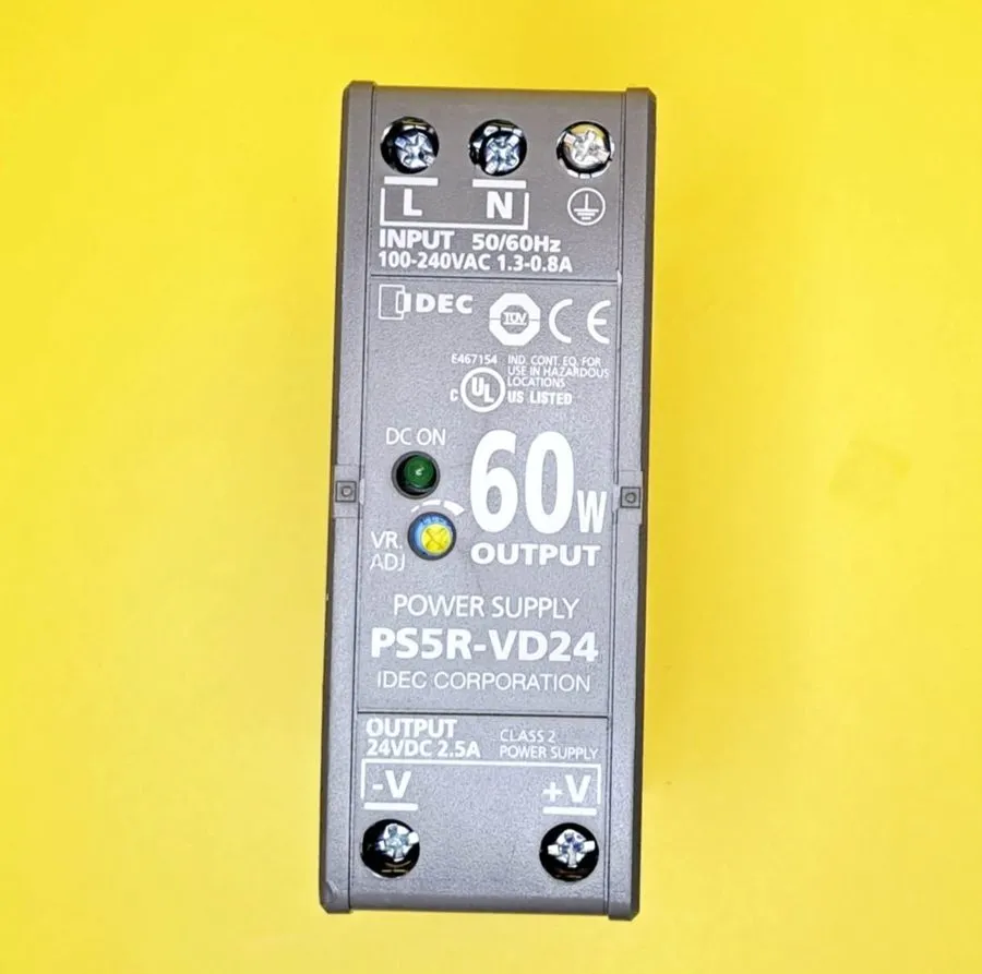 Блок питания IDEC PS5R-VD24 60W, 24V DC DIN Rail Mount Switching Power Supply — фото лота 1