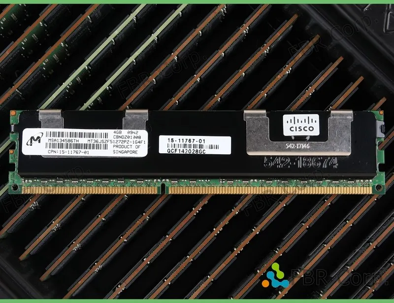 Сервер 16GB (4x4G) Micron DELL PC3-10600R 2Rx4 ECC Server DDR3 RAM MT36JSZF51272