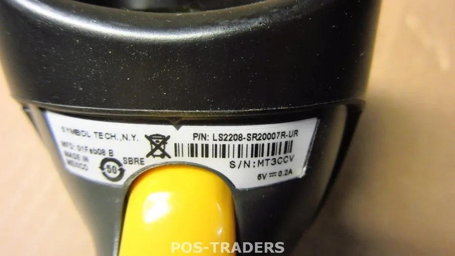 Сканер штрих-кода Symbol Motorola LS2208-SR20007R-UR Laser Barcode POS Scanner &
