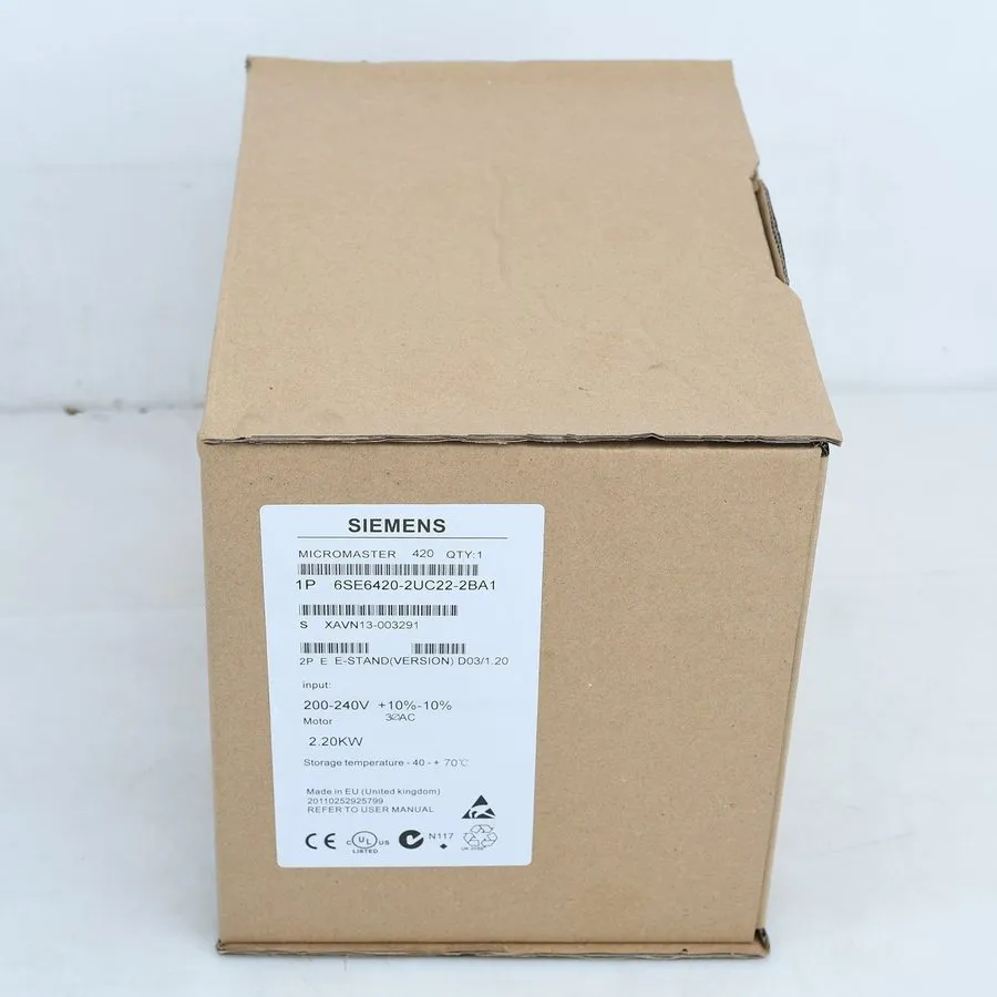 Частотный преобразователь Siemens MICROMASTER420 without filter 6SE6420-2UC22-2B