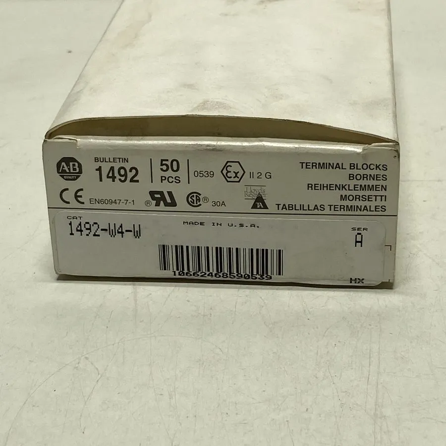 Клеммная колодка Allen Bradley 1492-W4-W Terminal Blocks Ser A