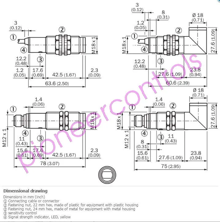 Датчик приближения SICK VTF18-4N5240 Photoelectric proximity sensor ,NPN