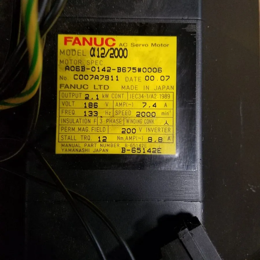 Серводвигатель Fanuc S420iw Robot Wrist. #A06B-0142-B675-0006, 6-1/2" Rotate Hea