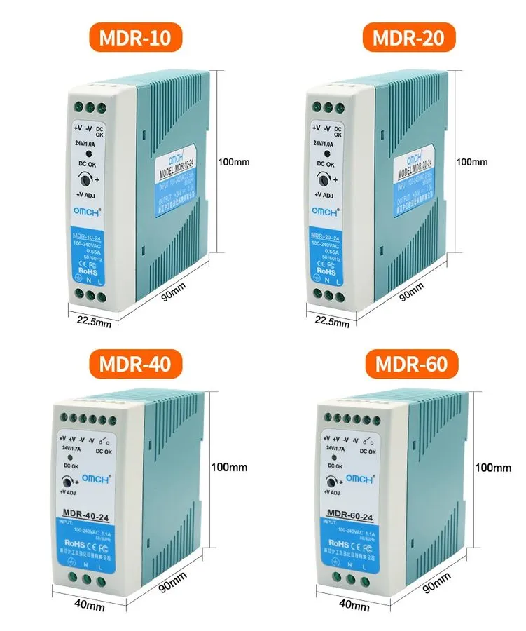 Блок питания MEANWELL Switching Power Supply Module MDR-100 DIN Rail Type 12V24V