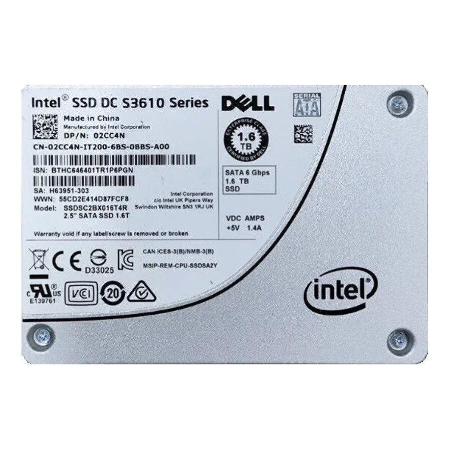 SSD-накопитель Intel DC S3610 Series 1.6TB SSD 02CC4N Enterprise 2.5" SSDSC2BX01