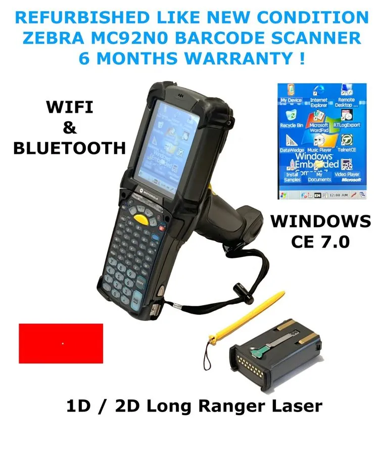 Сканер штрих-кода 🔥 Zebra Symbol MC92N0 Windows CE 7.0 1D/2D Long range imager W