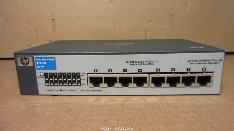 Коммутатор HP ProCurve 1700-8 8 Port Fast Ethernet Switch (7x 100Mbps, 1x 1Gbps)