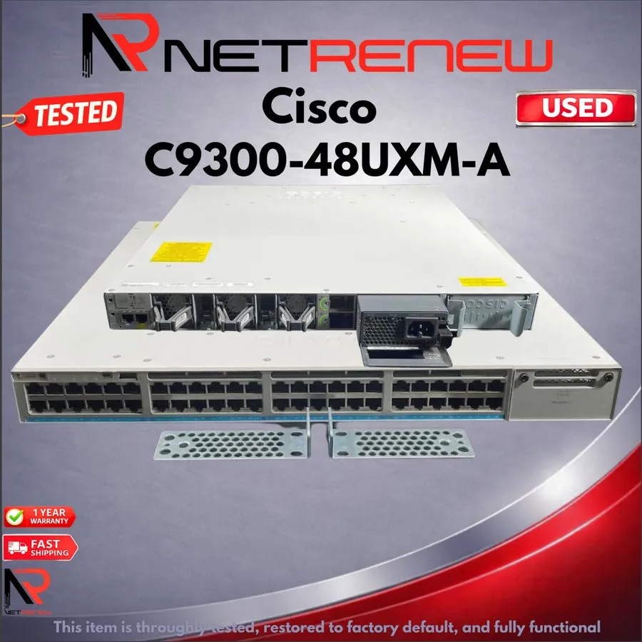 Коммутатор Cisco C9300-48UXM-A 48 Port mGig UPOE (36 Port 2.5G 12 10G)