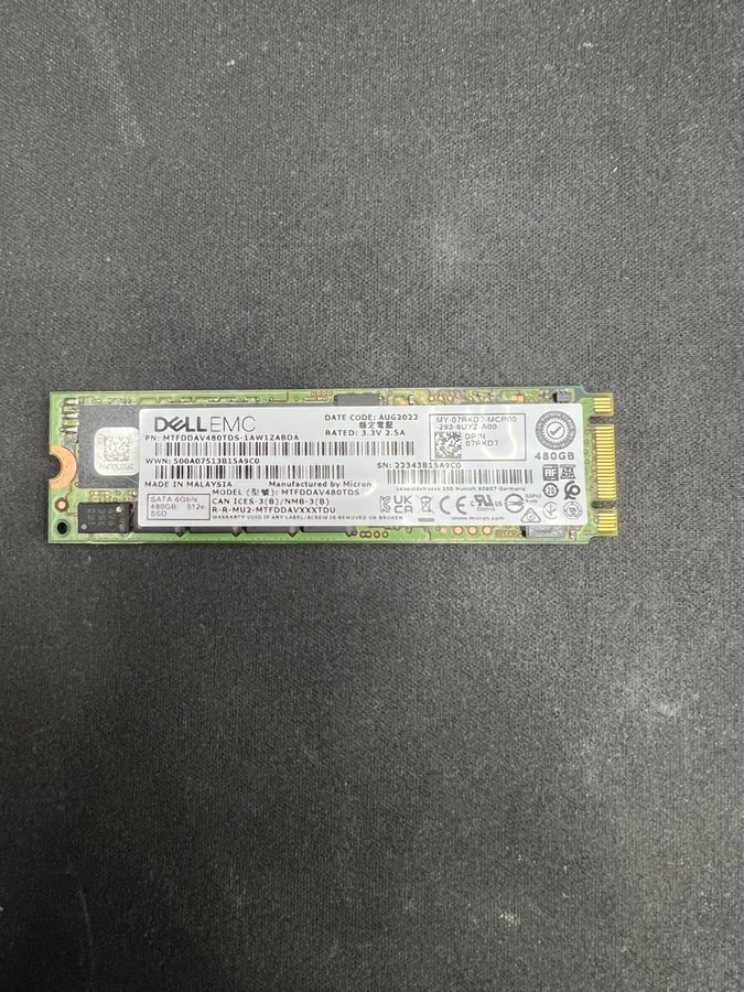 SSD-накопитель HP Micron MTFDDAV480TDS 5300 Pro 480GB M.2 2280 6G/s SATA Solid S