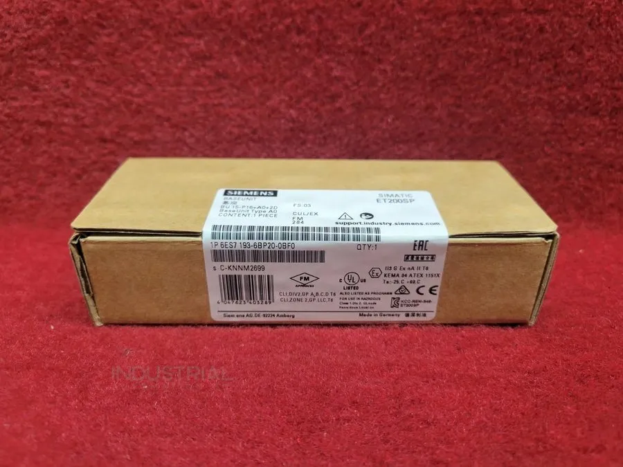 Модуль ввода-вывода Siemens 6ES7193-6BP20-0BF0 Next Day Air Available
