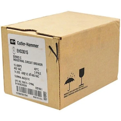 Автоматический выключатель EATON CUTLER HAMMER EHD3015 15A 3-POLE 480V F-FRAME C