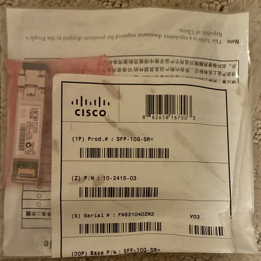 Трансивер Cisco SFP-10G-SR= 10G SR SFP+ LC Transceiver Module 10-2415-03