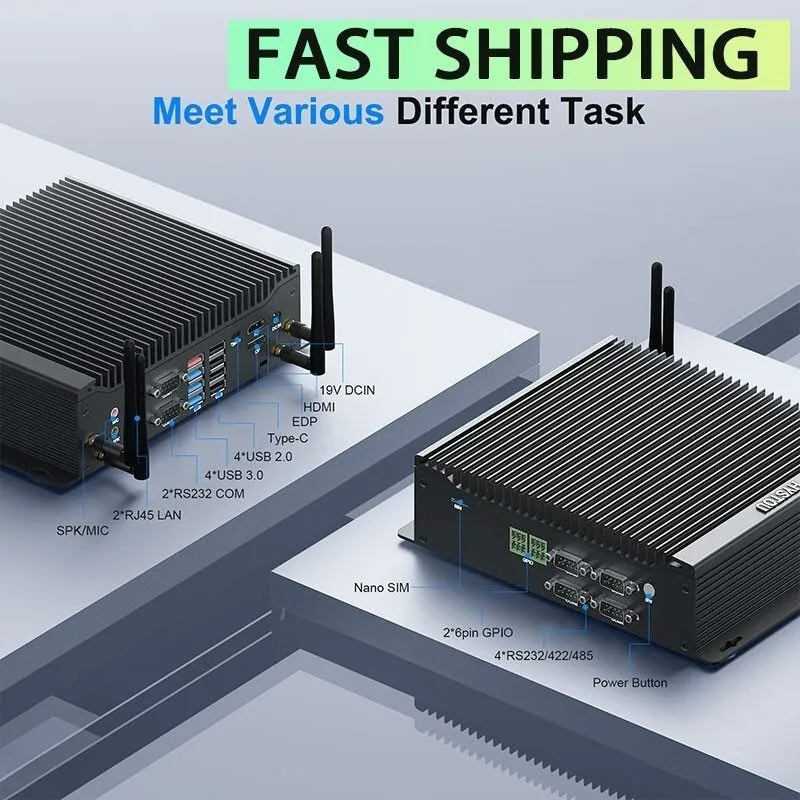 Промышленный компьютер H4-T-i5-10210U 10th Gen Fanless PC Industrial /Embedded C — фото лота 2