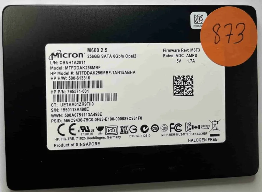 MICRON MTFDDAK256MBF SSD