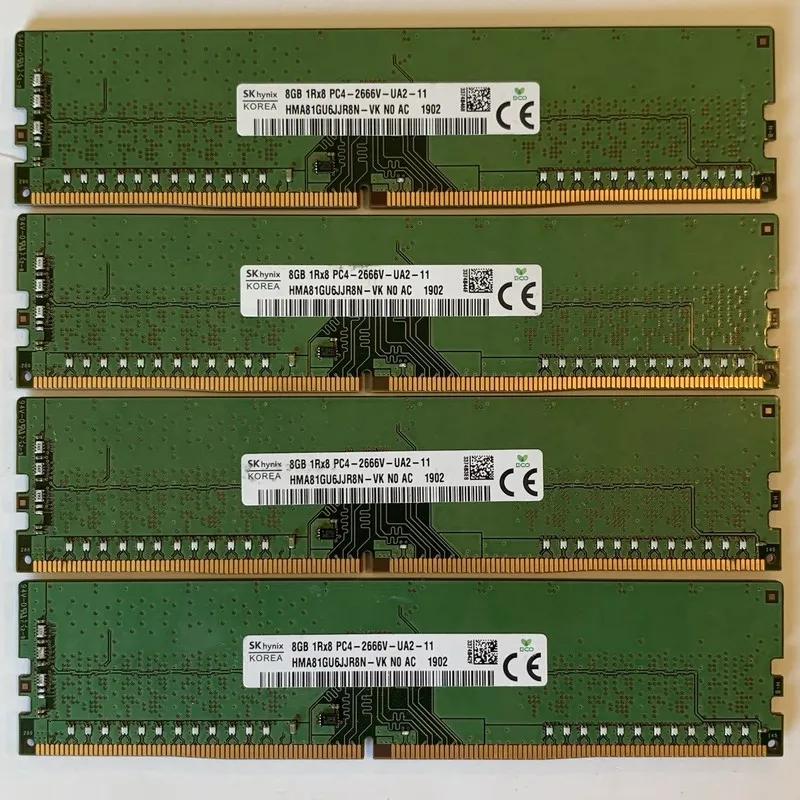 Модуль памяти RAM Hynix 8GB 1Rx8 DDR4-2666U DDR4 UDIMM 2666MHz HMA81GU6JJR8N-VK