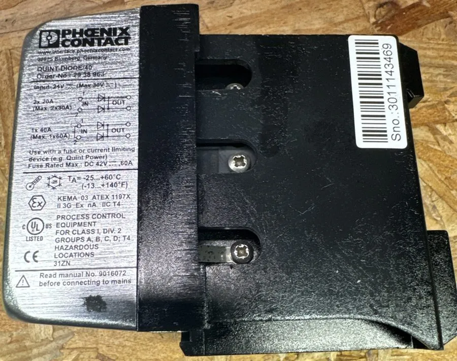 Блок питания PHOENIX CONTACT 2938963 QUINT-DIODE/40 24VDC REDUNDANCY POWER SUPPL