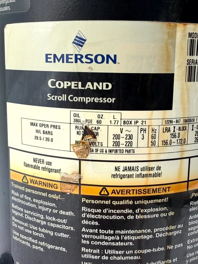 Компрессор Copeland ZR72KCE-TF5-950 Scroll Compressor