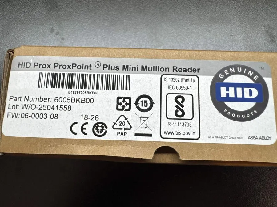 Оборудование видеонаблюдения HID 6005BKB00 Proxpoint Plus Mini Mullion er FW: 06 — фото лота 2