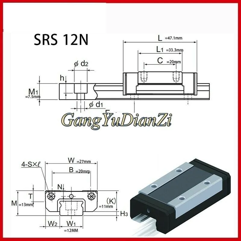 Оборудование ЧПУ THK SRS12N Linear Slide Block Bearing